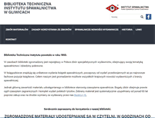 Tablet Screenshot of biblioteka.instytutu.spawalnictwa.pl